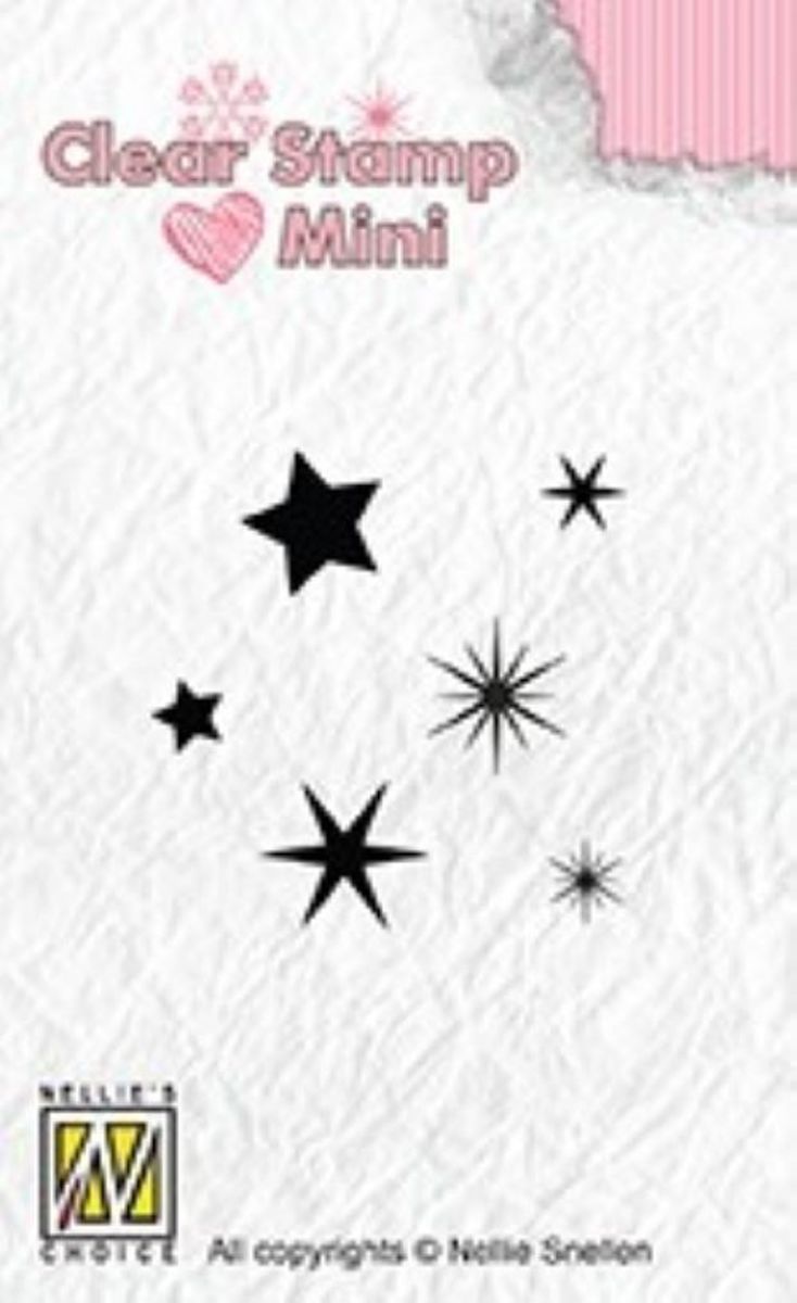 MAFS009 Mini clearstamp Nellie Snellen sterren sterretjes